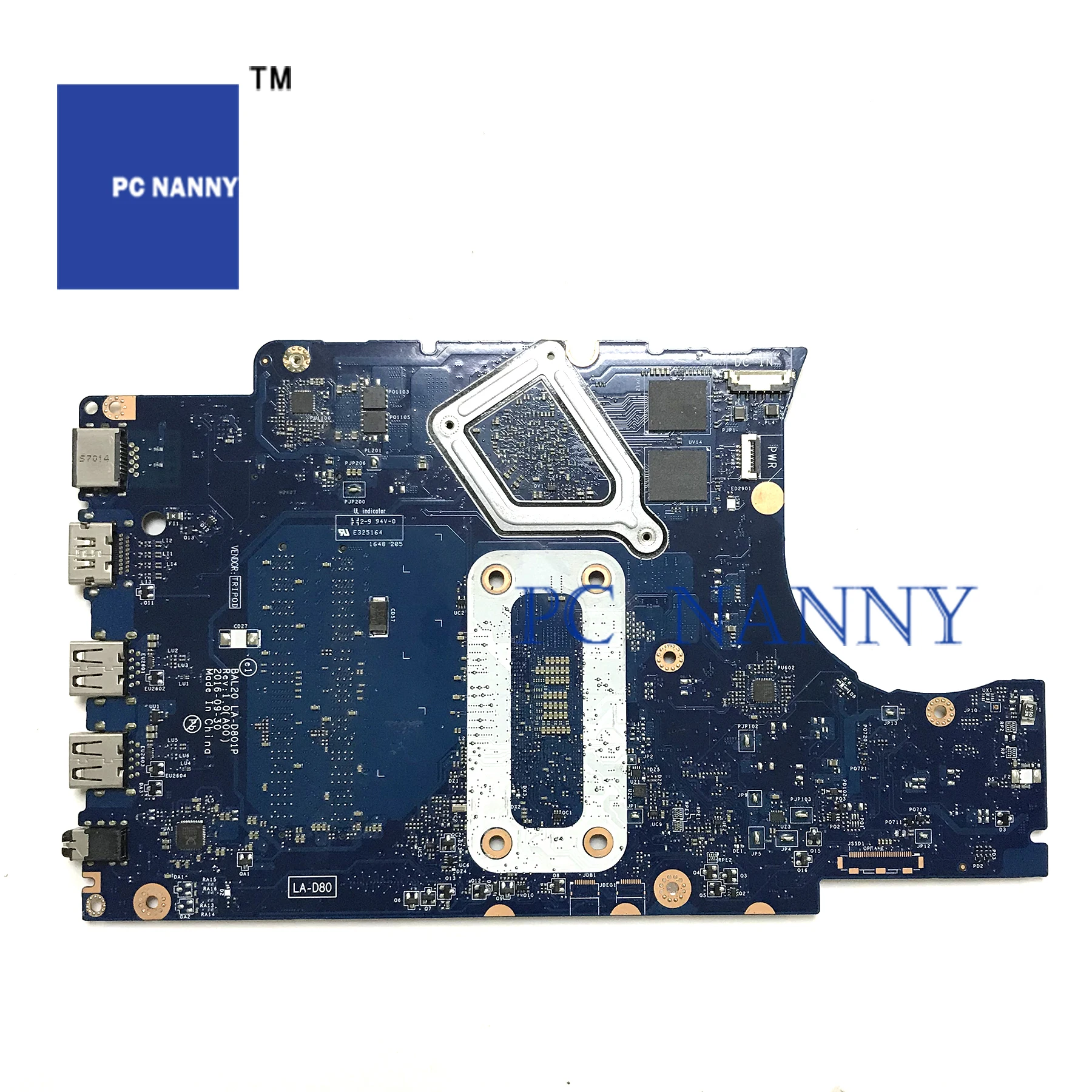 Finest  PC NANNY for Dell Inspiron 5567 Laptop Motherboard 0P02J3 P02J3 LA-D801P I7-7500U tested