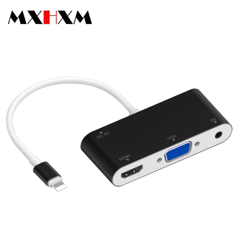 Для iPadiPhone-hdmi+ vga док-станция подключение с HD ТВ-проектором
