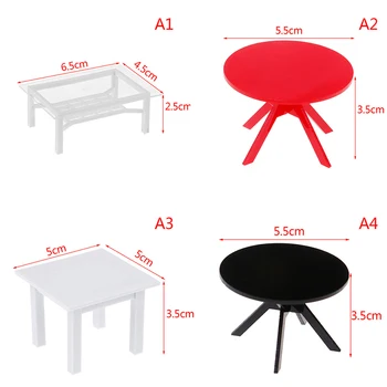 

New Miniature 1/12 Dollhouse Furniture Wave-Edged Coffe/End Table Living Room Decoration Kids Gift