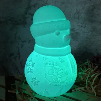 

Beautiful Decoration Exquisite Printing Moon Light Led Charging 3d Print Moon Light For Christmas Gift Snowman Lights