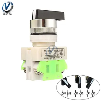 

1 pc LAY7-20X/3 Rotary Switch 3 Position Selector Knob Switch Power Lgnition Normally Open Rotary Switch