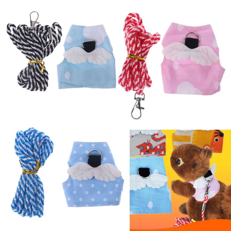 

Small Pet Harness Leash Forret Hamster Guinea Pig Wings Vest Clothes Hamster Harness Vest