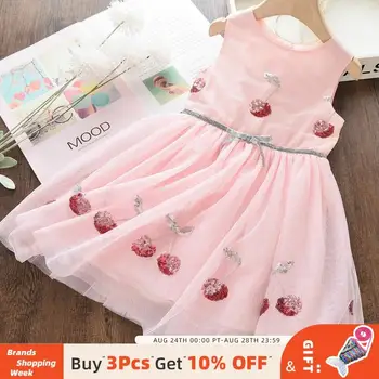

Bear Leader Girls Dresses 2020 New Children's Wear Girls Sweet Flower Print Sleeveless Vest Dress Kids Princess Dress Clothes