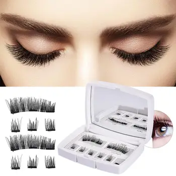 

3D Magnetic Eyelash Set Wholesale Factory Price No Glue No Trace Hand Made False Eyelashes Beauty Set With Mirror