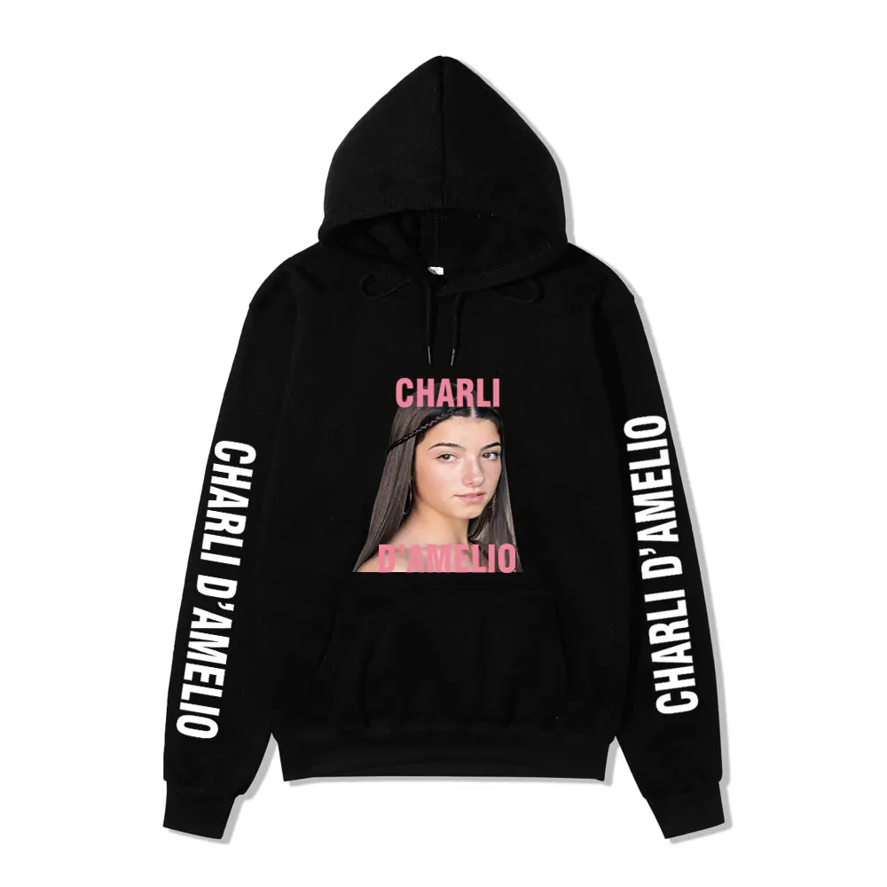 Nuevo café con hielo salpicaduras de sudaderas con capucha de los hombres de la moda de las mujeres de gran tamaño con capucha Charli DAmelio Jersey traje Unisex Tracksui