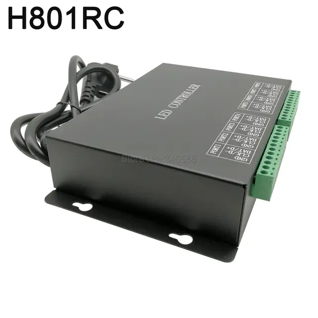 Светодиодный пиксельный контроллер H801RC с 8 портами, работает с компьютерной сетью или контроллером Marster (H803TV или H803TC), привод 8192 пикселей