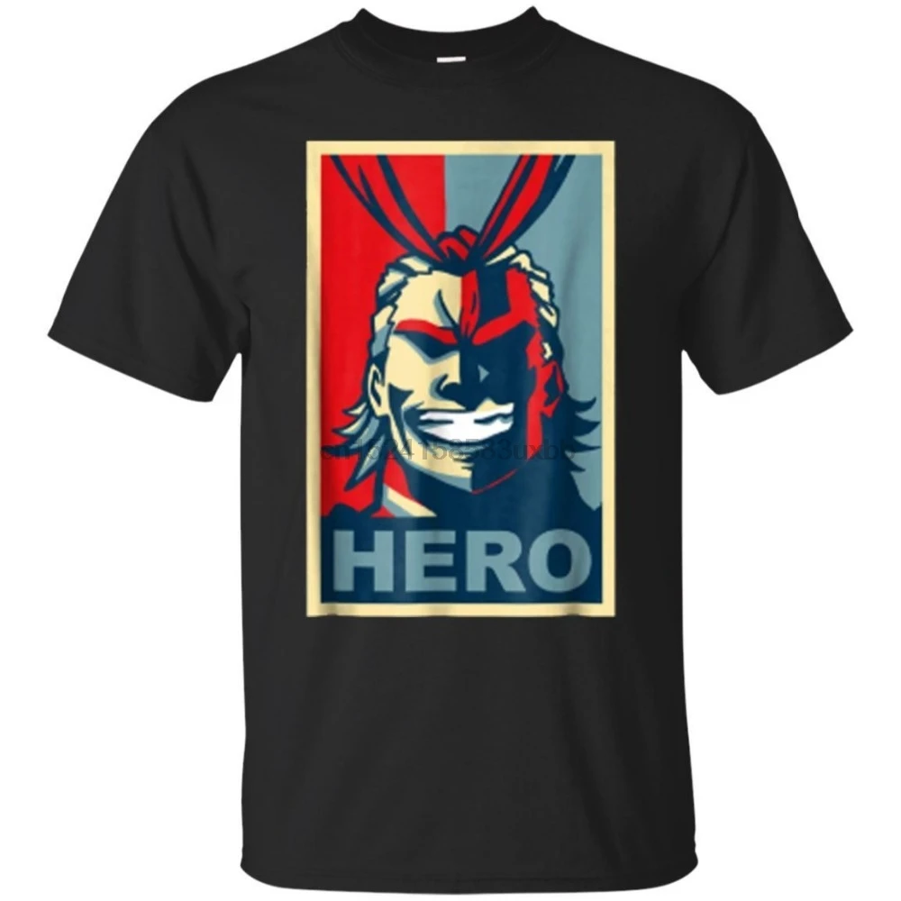 My heroes Academy Art All Might аниме футболка для мужчин и женщин-черный темно-синий цвет |