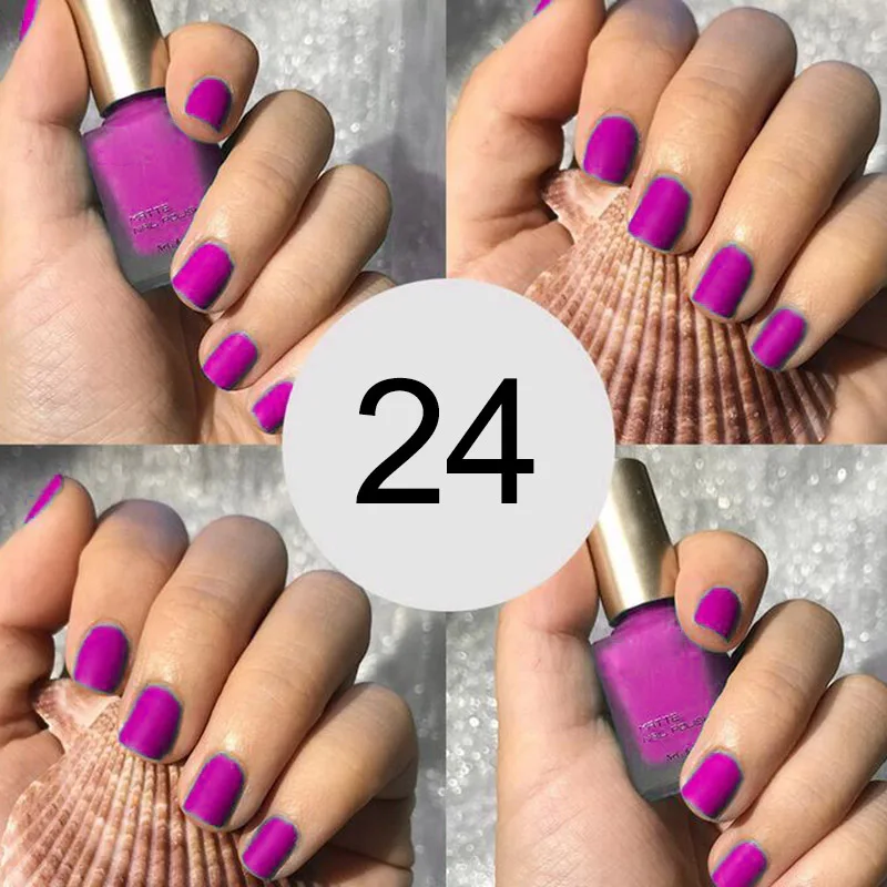 Women Scrub Matte Long-lasting Nail Polish Perfect Summer New Nail Polish WH998 - Цвет: 24