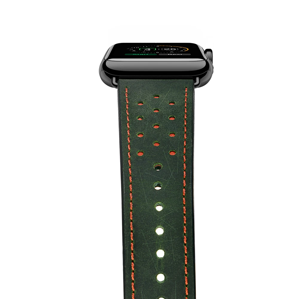 Модный ремешок синего цвета для часов iwatch 5 4 3 2 1 для Apple Watch кожаный ремешок 42 мм 38 мм 40 мм 44 мм