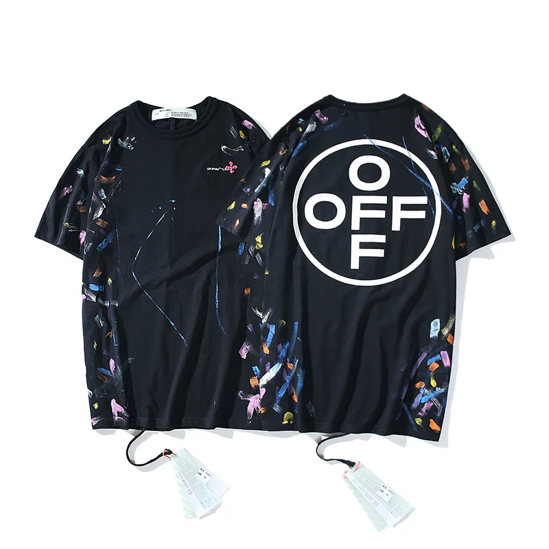 

Off Popular Brand White New York Qualified Fireworks Star OS Short Sleeve Summer Loose Short Sleeve T-shirt Men And Women
