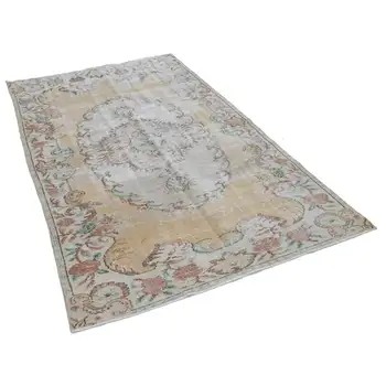 

150x238 Cm Beige Handmade Overdyed Rug-5x8 Ft