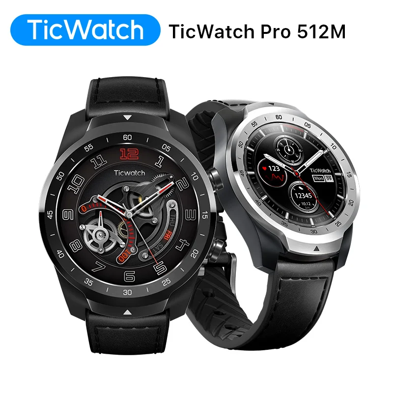 Смарт-часы TicWatch Pro 512M (восстановленные) с поддержкой iOS и Android | Электроника