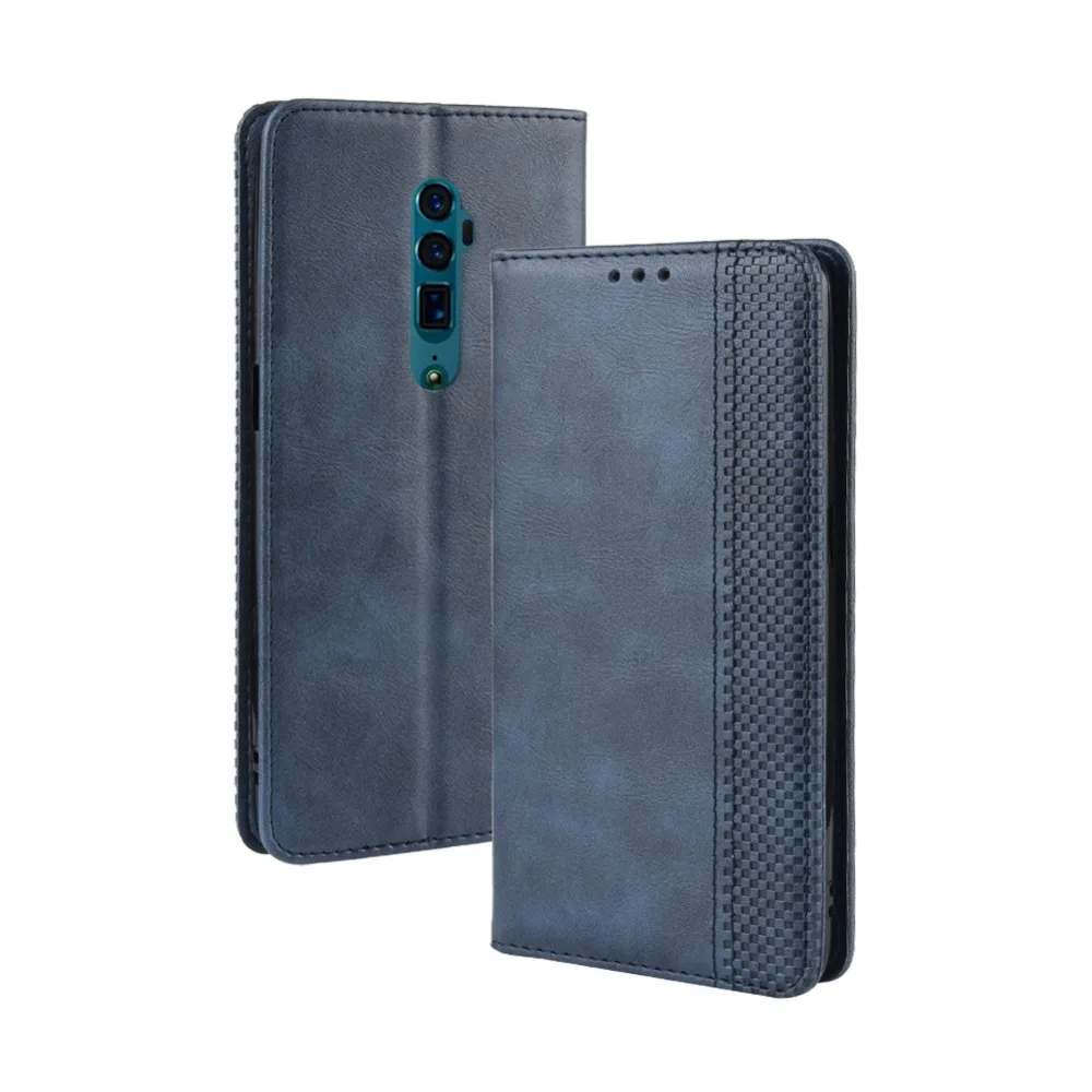Чехол OPPO Reno, Роскошный кожаный бумажник премиум класса, кожаный флип-чехол-книжка для OPPO Reno 10X Zoom 5G 2 2Z 2F