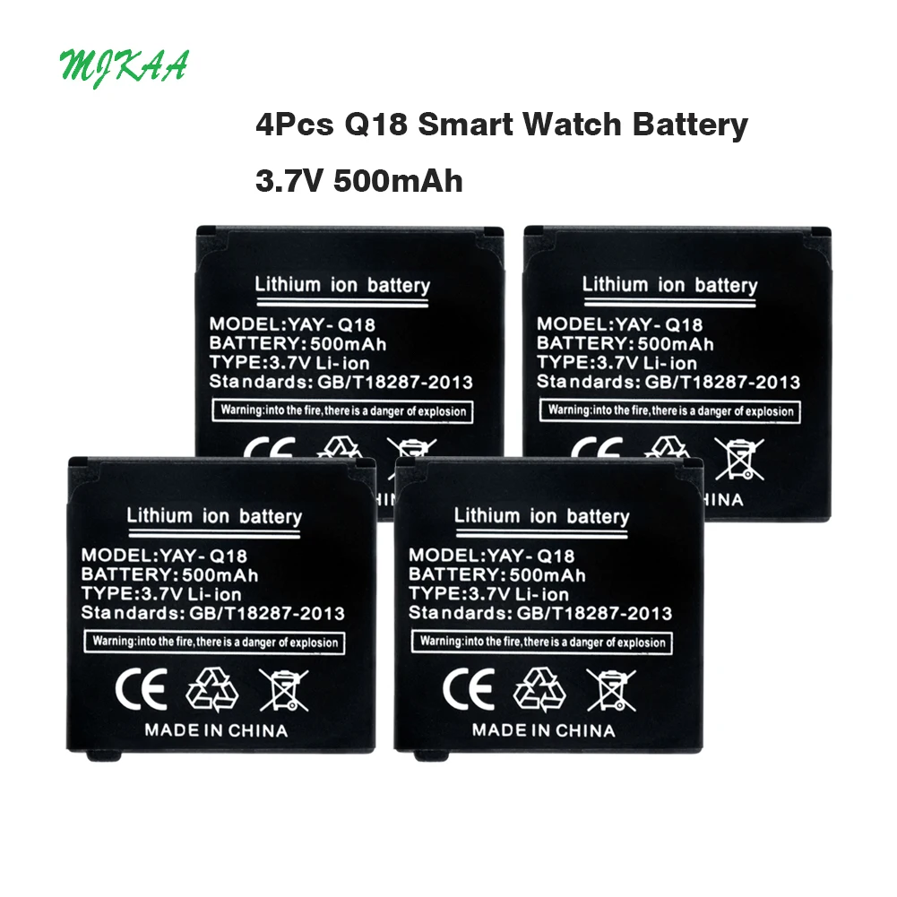 

Li-Po Lithium Li-polymer Batteries 3.7V 500mAh Rechargeable Li-ion Polymer Battery Spare for Q18 Smart Watch