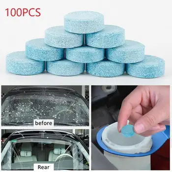 

100pcs Car Glass Cleaner Multifunctional Effervescent Spray Cleaner Glass Cleaner Concentrated Auto Wipe Cleaning Tools