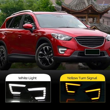 

CSCSNL 2Pcs for Mazda cx-5 cx5 cx 5 2012 2013 2014 2015 2016 Turn Signal led car drl daytime running lights with fog lamp hole