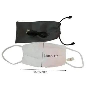 

Personal-7 Color Luminous Mouth Mask USB Charging LED Fiber Glowing Face Cover For Halloween Christmas