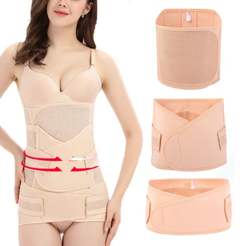 

3in1 Belly Abdomen Pelvis Postpartum Belt Body Recovery Shapewear Belly Slim Waist Breathable Waist Trainer Corset