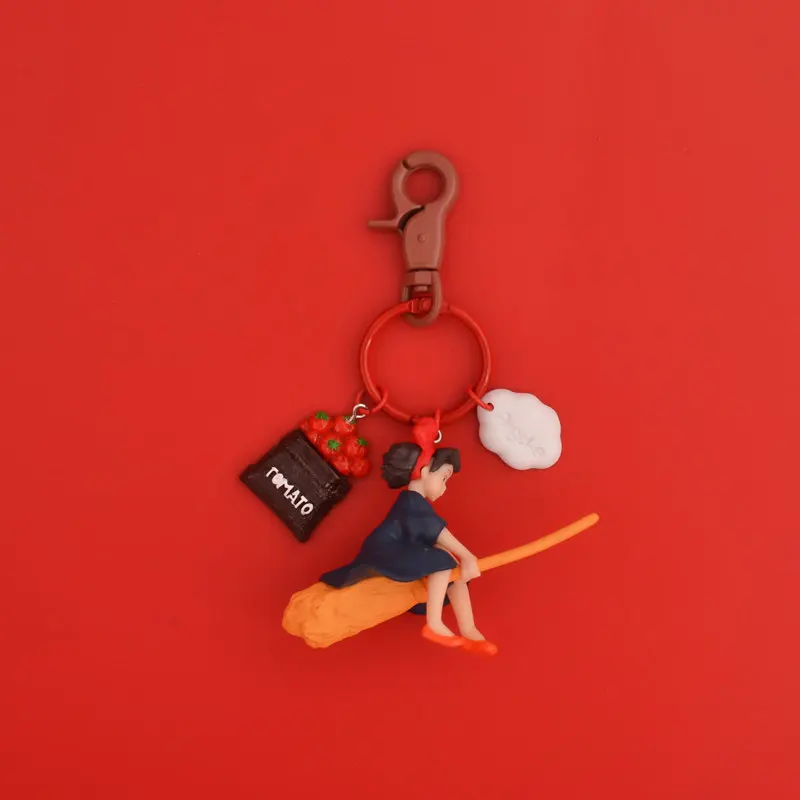 Kawaii Little Witch Kiki Doll Keychain Cute Female Cartoon Car Decoration Bag Backpack Pendant Girl Gift Ornament Phone Lanyard kawaii cartoon star rabbit cute keychain female ins doll bag ornaments couple lovers car phone key chain girl gift child toys