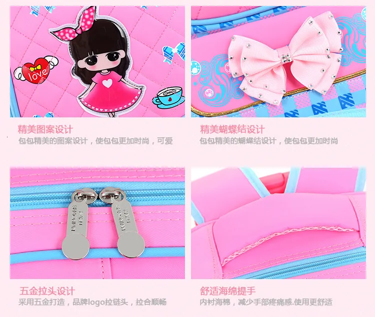 School Sales Removable Children Hot Bags with 2/6 Wheels for Girls Trolley Backpack Kids Wheeled Bag Bookbag travel luggage