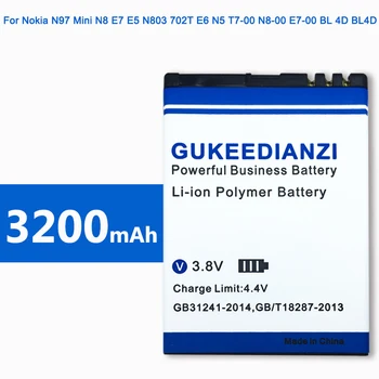 

BL-4D 100% New 3200mAh Li-ion Battery For Nokia N97 Mini N8 E7 E5 803 N803 702T E6 N5 210 T7-00 Replacement Batteries
