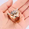 High Quality Leopard Man Woman Cocktail Statement Ring Green Zircon Eyes Jewelry Dropship Size 6/7/8/9 6
