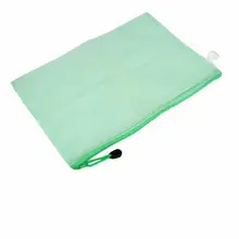 Grid Pattern Plastic A4 File Document Folder Holder Storage Bag Pocket Organizer