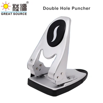 

Manual Metal Puncher Double Holes 6mm Round Document Puncher 50 Sheets 70g Paper( Double Hole)