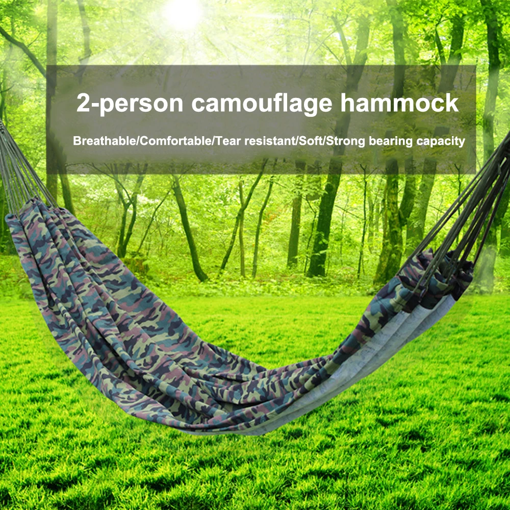 

Camouflage Hammock Hanging Chair Ultralight Double Hammock Outdoor Camping Portable Hamacas Garden Swing Bed Travel Hiking Tent