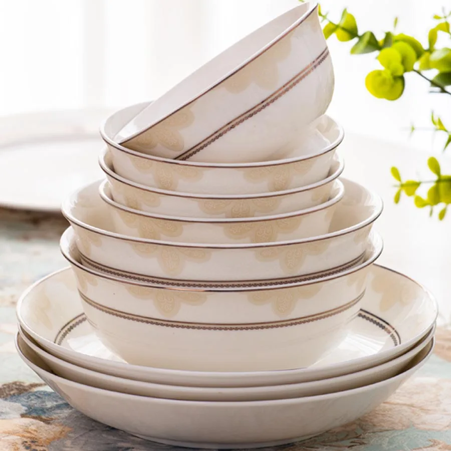 60 Heads Jingdezhen Ceramics Dishes Set Household combination European ceramic tableware tablewar dish set Chinese dish set