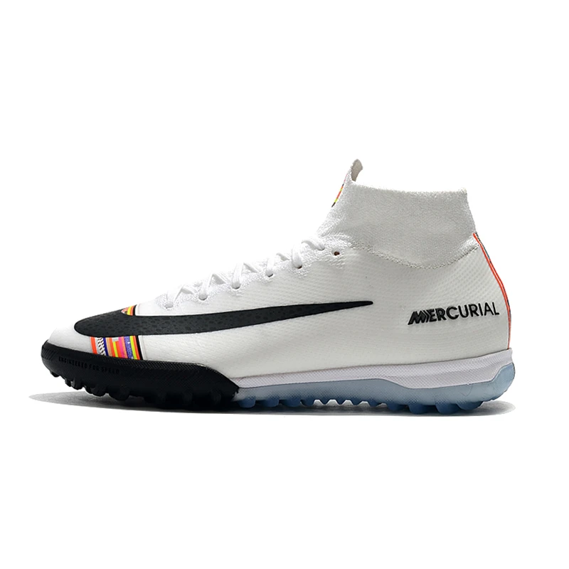 Nike Mercurial SuperflyX VI 360 Elite TF футбольные бутсы Euphoria Pack кроссовки мужские синие бутсы - Цвет: Белый