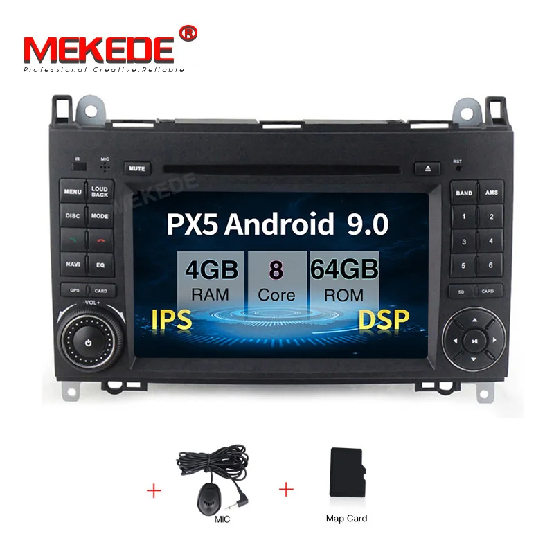 64G CAR DVD MEKEDE ips DSP Android9.0 автомобильный dvd-плеер для Mercedes Benz B Class B200 W169 W245 W639 Viano Vito Sprinter B170 gps навигация - Цвет: 64G CAR DVD