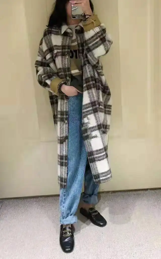 2021 Autumn / Winter Coats & Jackets Large Shape Brushed Pocket Wool