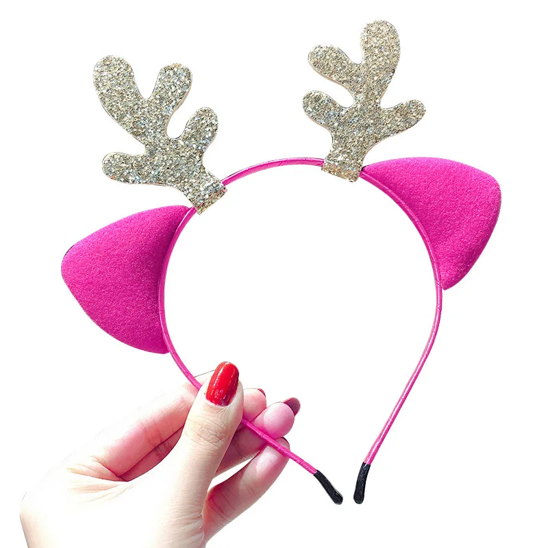 Рождественский обруч для волос обруч на голову нескользящий женский аксессуар для волос декоративный ободок KQS8