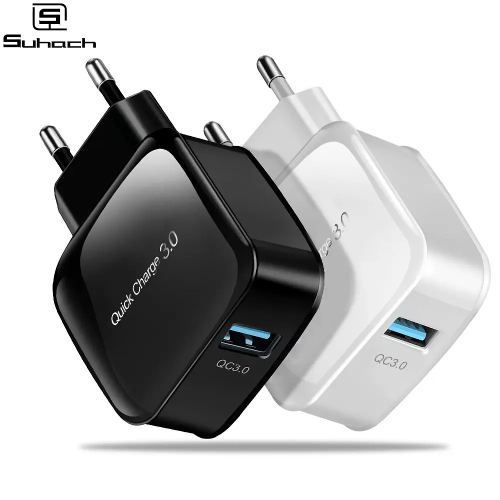 

Suhach Quick Charge QC 3.0 USB Wall Phone Charger For iPhone 6 7 8 X Xs MAX XR iPad Mini 3 4 5 Samsung S8 S9 HTC Fast Charger