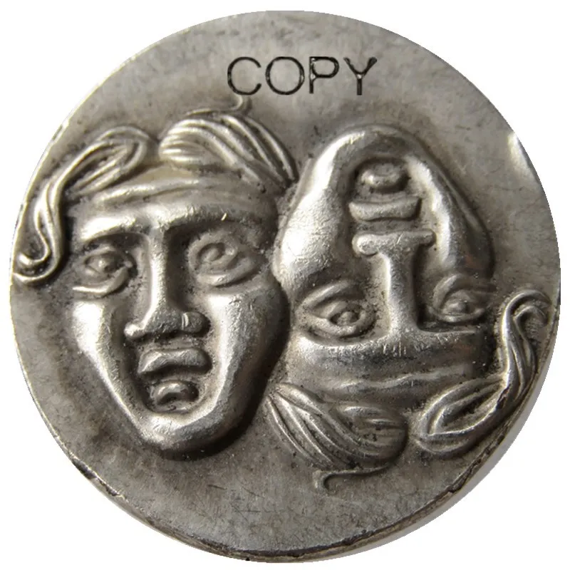 G(24) древний греческий Серебряный диобол истрис монета твиенс Орел 400-350 BC копия монеты высокого качества