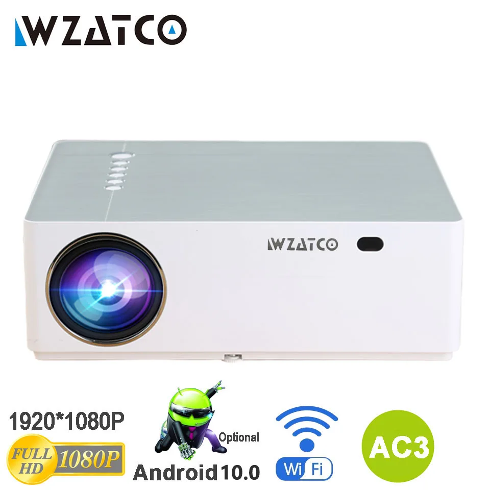 WZATCO M20 Full HD 1080P проектор 4D Keystone Android 10 0 WIFI для смартфона видео 4K Proyector 200 дюймов