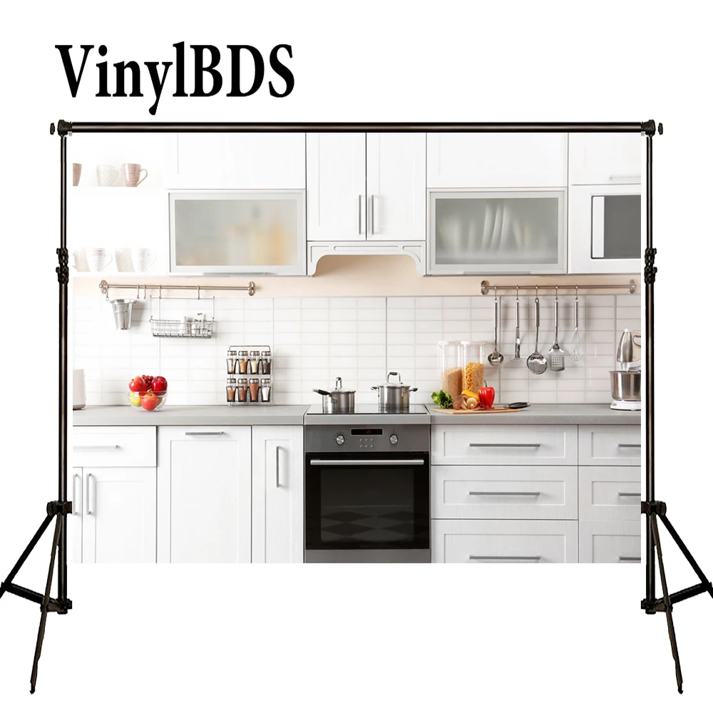 VinylBDS фон для фотографий белая кухня декор интерьера фото фоны фотографирования