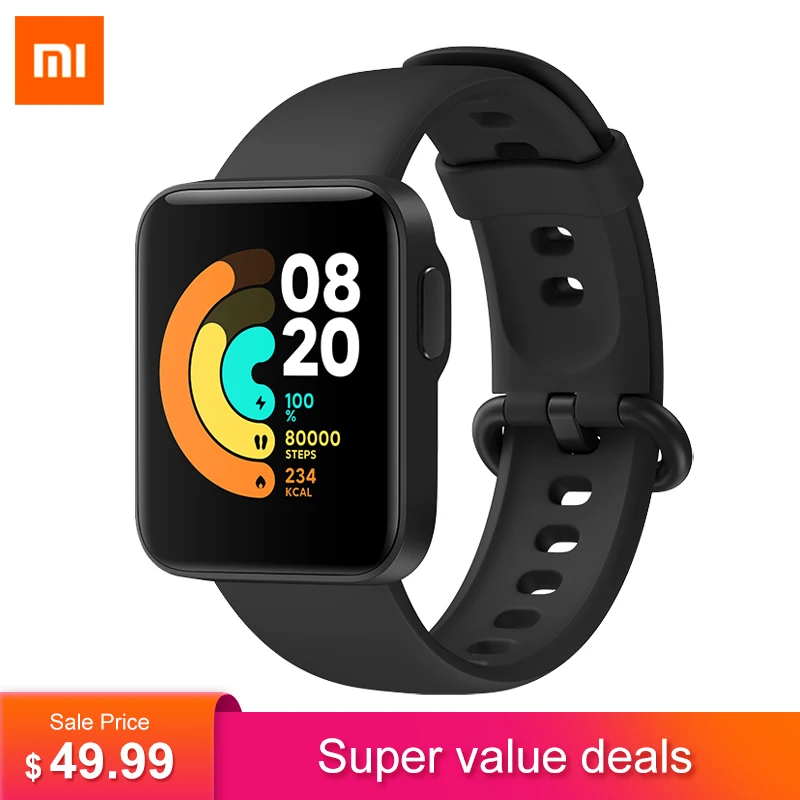  Xiaomi Mi часы Lite Bluetooth Смарт часы GPS 5ATM, водонепроницаемые Смарт часы фитнес монитор сердечного ритма mi band глобальная версия 