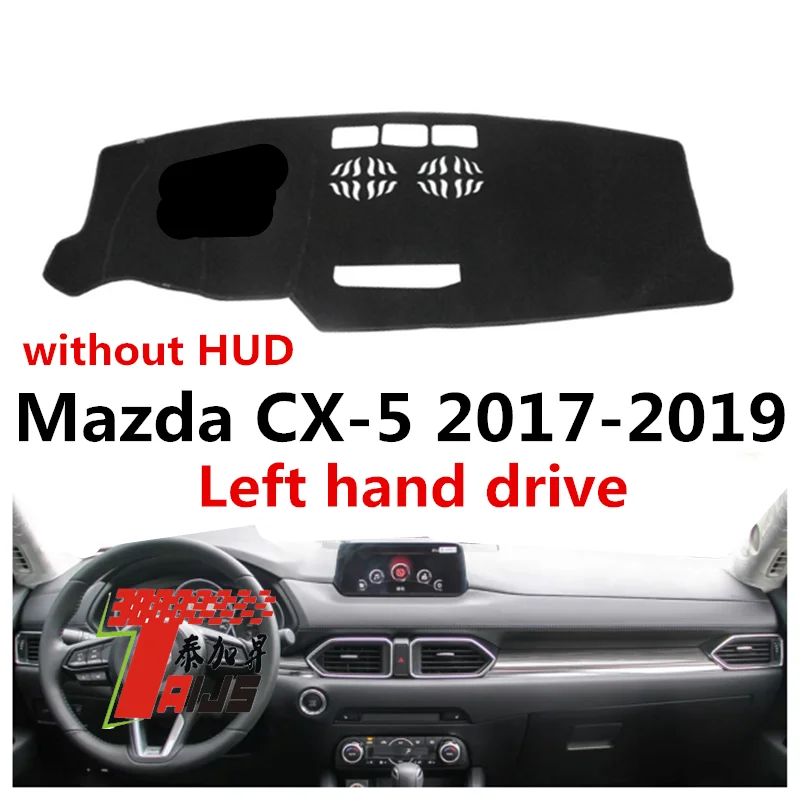 Taijs чехол для приборной панели автомобиля с левым приводом для Mazda CX-5- без HUD антирастрескивающийся полиэфирный материал неотражающий