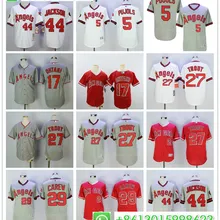 Сшиты Для мужчин Лос-Анджелеса Майк Траут Shohei Ohtani Альберта Pujols Kole Lee Реджи Джексон стержень Карью база Джерси camiseta maillot