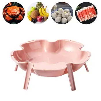 

Stackable Flower Shape Dish Plate Creative Household Tableware Fruit Tray Snack Tray Wedding Party Serving Decor Plate