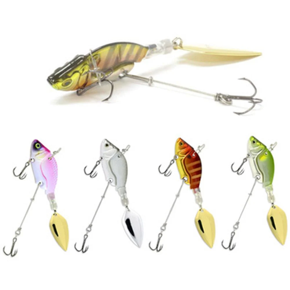 44mm/13.6g VIB Lure Metal Fishing Bait Sinking Tail Spinner Baits Bibe For Bass Pike Perch Hard Long Shot Crankbait | Спорт и