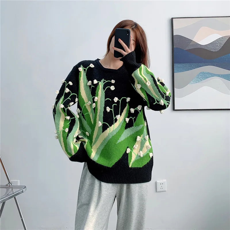 2020 Thick Winter Sweater Women 3D Bell Orchidl