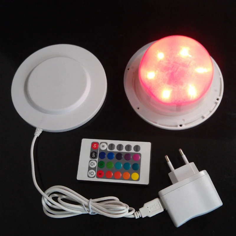 

Inductive 120mm LED 6pcs RGBW+6pcs White lights /24RGBW+24White 16 Color Changing Waterproof IP68 Led Lighting Source Lamp Base