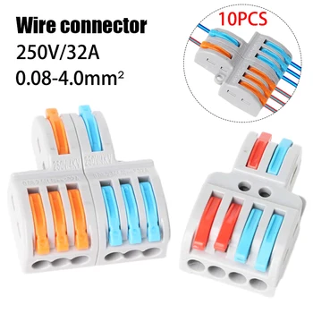 

10PCS/Lot FD-42/62 Mini Fast Wire Connector Universal Wiring Cable Connector Push-in Conductor Terminal Block