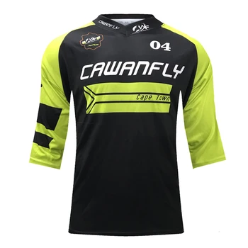 

2019 CWF 3/4 Sleeve Downhill Jerseys Mountain Bike MTB Shirts Offroad DH Motorcycle Jersey Motocross Sportwear BMX Clothing