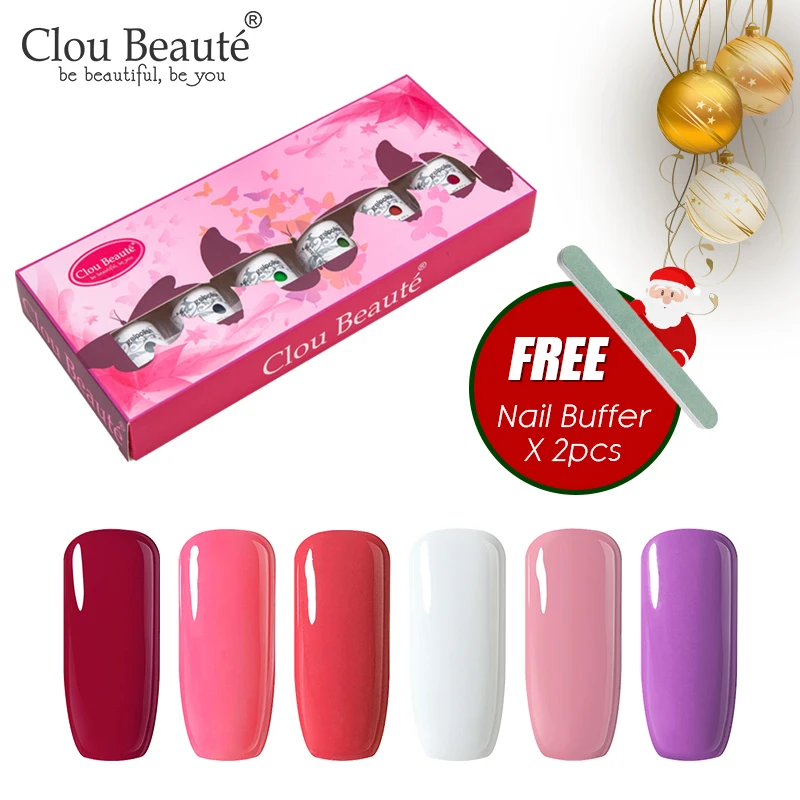 Набор гель лаков clou beaute 6 шт. Подарочная коробка 8 мл Полупостоянный лак для ногтей