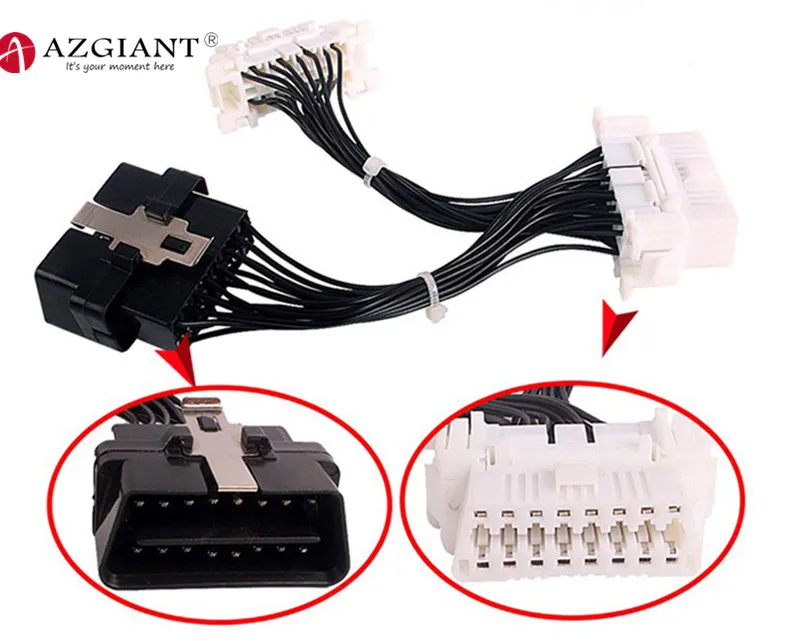 16 pin OBD2 OBDII OBD 2/3 разветвитель Удлинительный кабель папа-мама Женский Y кабель OBD2 разветвитель-удлинитель