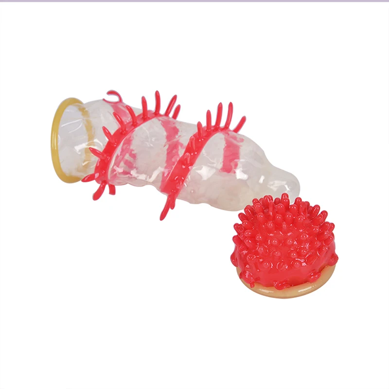 3PCS/1PCS Allotype Condoms Ribbed Dotted Spike Latex Lubricated Condom Safer Sex For Men Unique Sex Products